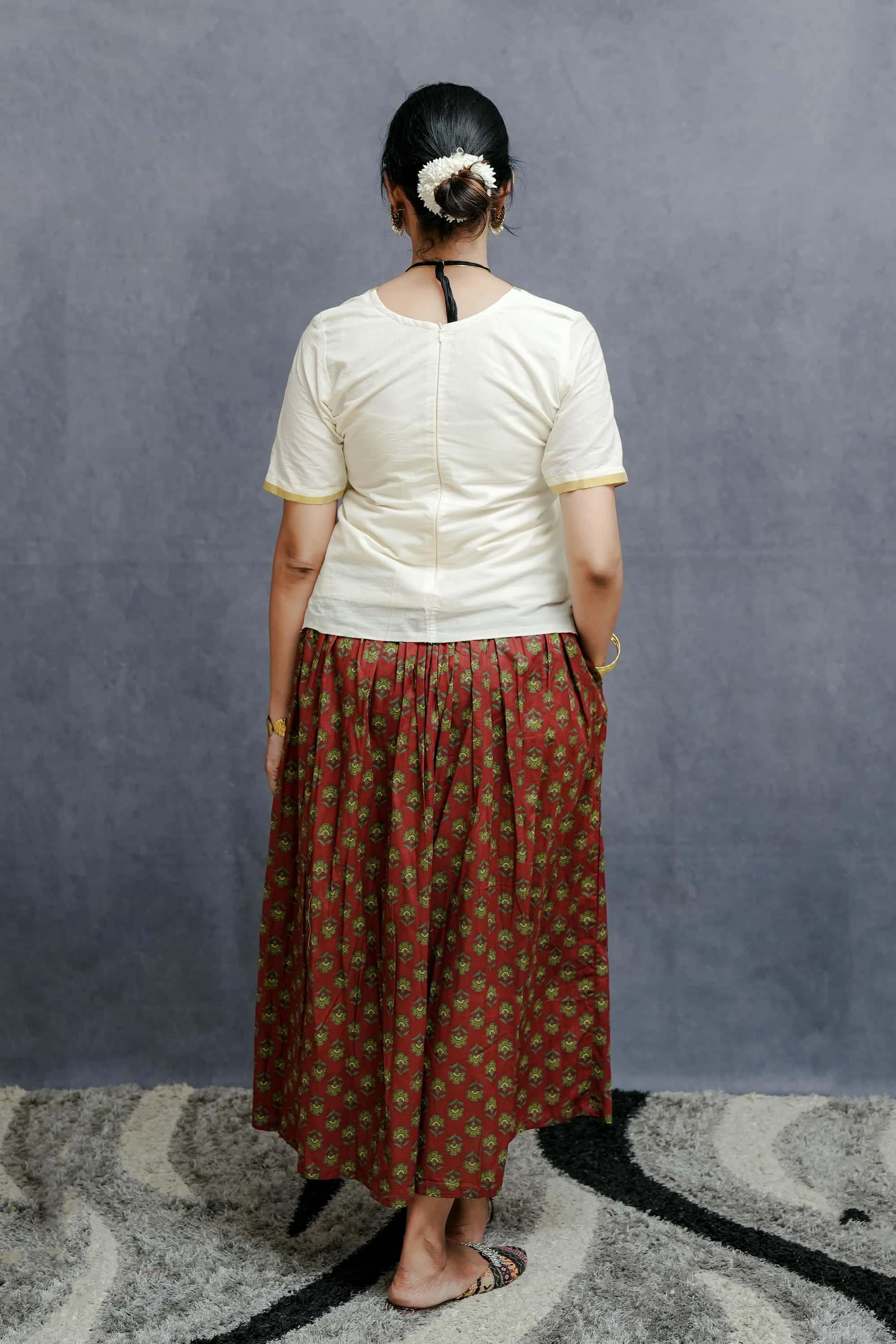 Printed Korean Style Cotton Skirt