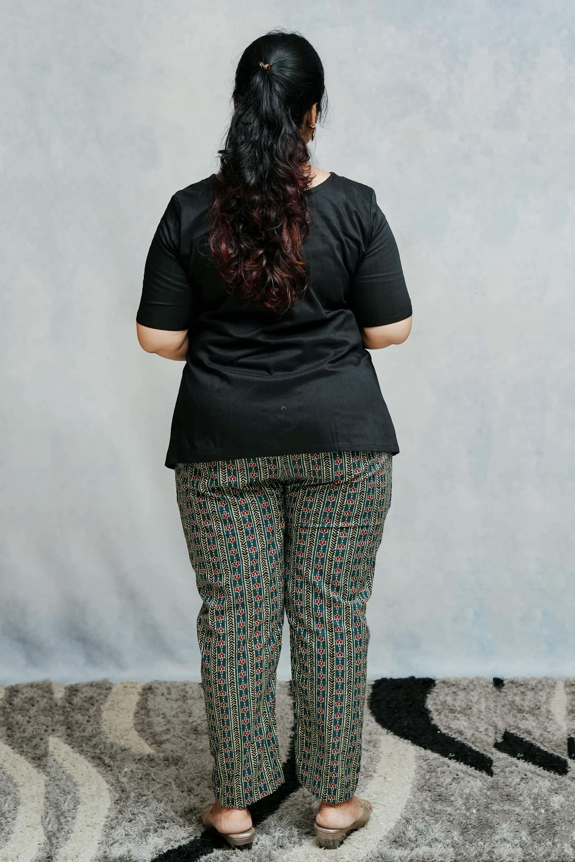 Multicoloured Printed Cotton Pant